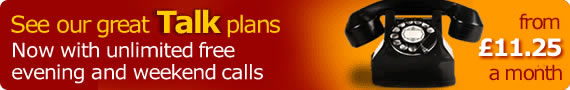 Unlimited free evening and weekend calls from £9.75 a month