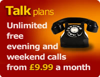Madasafish Talk - Unlimited free evening and weekend calls with line rental for £9.99 a month