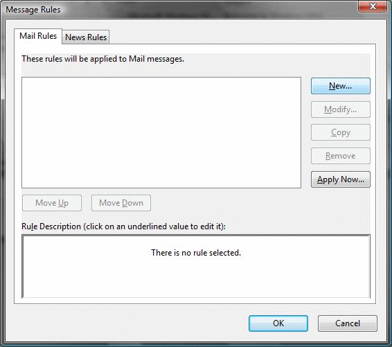 Setting mail rules - Windows Mail - 2