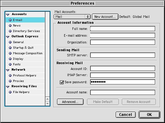 OE 4.5 Check settings - 2