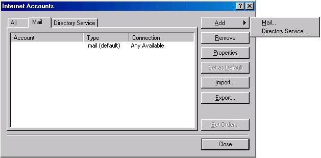 Outlook 2000 check settings - 2