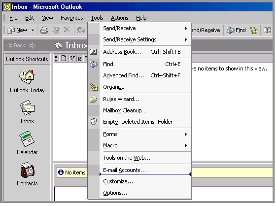 Outlook 2002 settings - 1