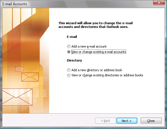 Outlook 2003 - check settings 2