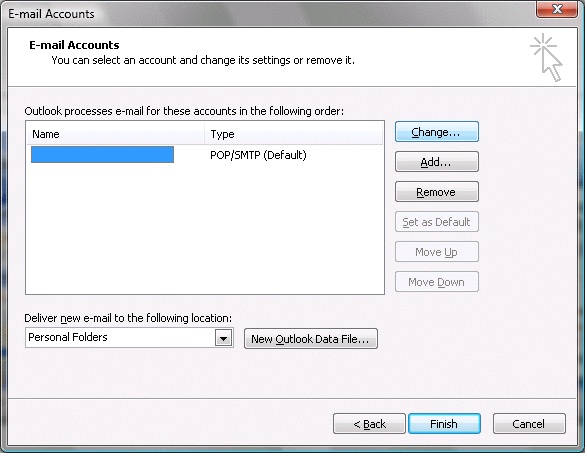 Outlook 2003 - check settings 3