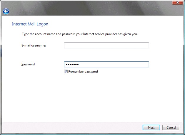 Windows mail - settings 7