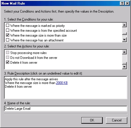 Deleting large emails - Outlook Express - 5
