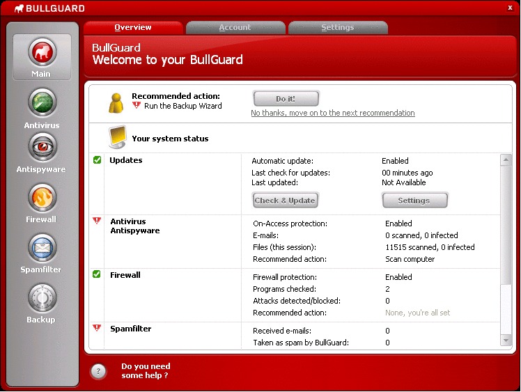 BullGuard 8 Settings -1