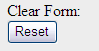 Example use of a clear form button