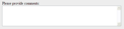 Example of using a textarea form element