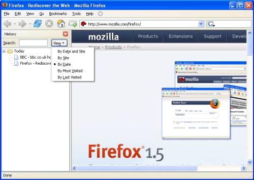Firefox history - 3