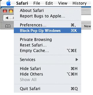 unblock pop ups safari