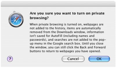 Safari - Private browsing 2