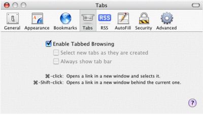 Safari - tabbed browsing 2