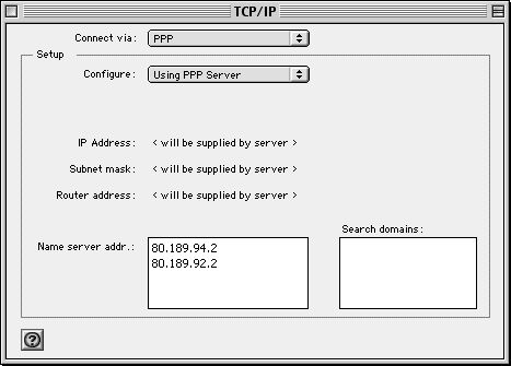 Check connection settings OS9 PAYG 1