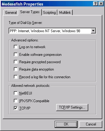 Create a connection - Windows 98 - 6