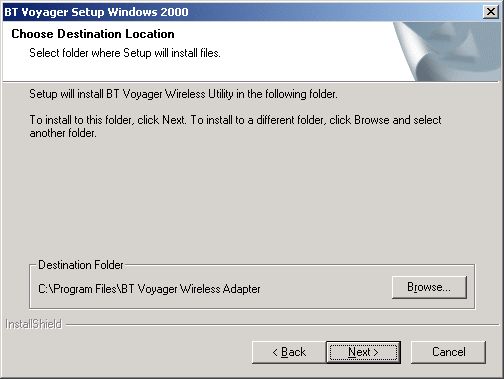 BT Voyager USB Wireless Adapter -Windows 2k - 5