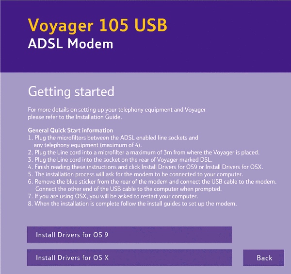 Installing the Voyager 105 - 4