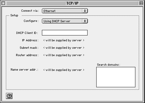 Click on the drop down menu Connect Via: Select Built-in Ethernet 