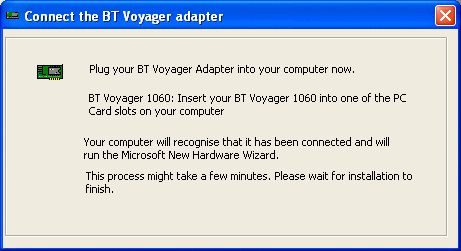 Installing Voyager wireless adapter - Win XP 7